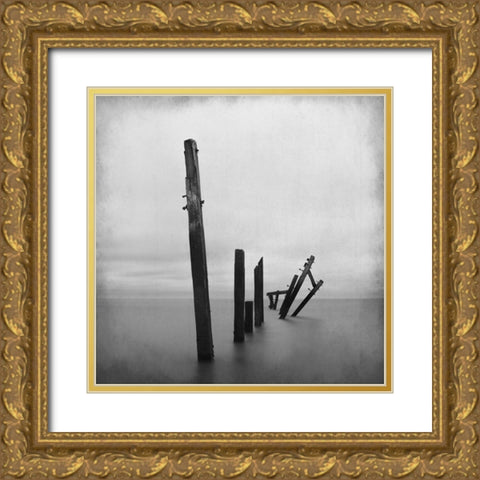 Forgotten Dock Gold Ornate Wood Framed Art Print with Double Matting by Kimberly, Allen