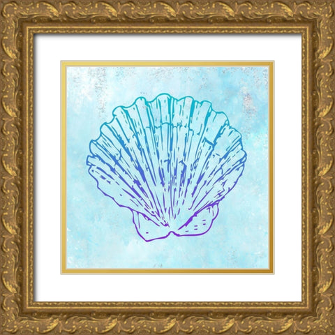 Mermaids 5 Gold Ornate Wood Framed Art Print with Double Matting by Kimberly, Allen