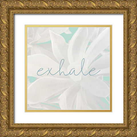 Exhale Gold Ornate Wood Framed Art Print with Double Matting by Kimberly, Allen