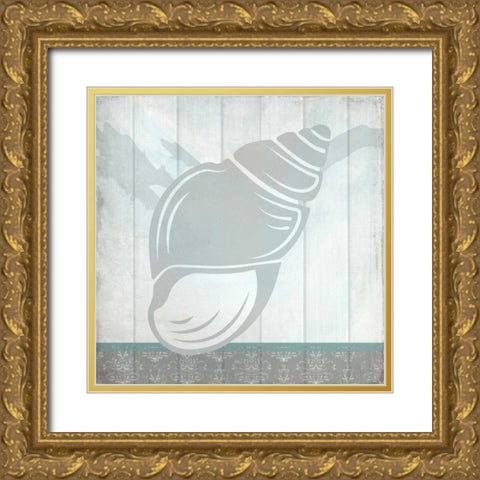 Sea Shell A Gold Ornate Wood Framed Art Print with Double Matting by Allen, Kimberly