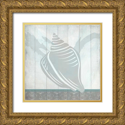 Sea Shell B Gold Ornate Wood Framed Art Print with Double Matting by Allen, Kimberly
