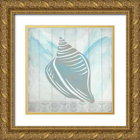 Sea Shell 2 Gold Ornate Wood Framed Art Print with Double Matting by Allen, Kimberly