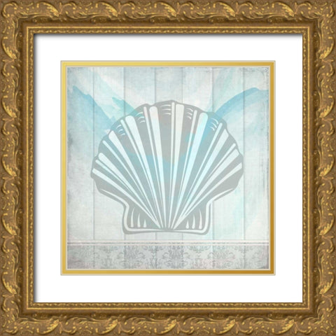Sea Shell 3 Gold Ornate Wood Framed Art Print with Double Matting by Allen, Kimberly
