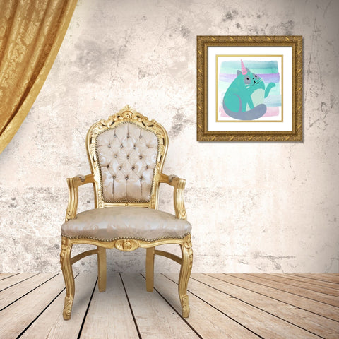 Kittyhorn Ombre 4 Gold Ornate Wood Framed Art Print with Double Matting by Kimberly, Allen