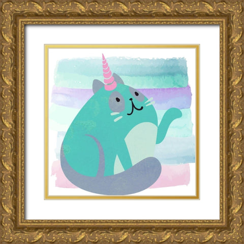 Kittyhorn Ombre 4 Gold Ornate Wood Framed Art Print with Double Matting by Kimberly, Allen