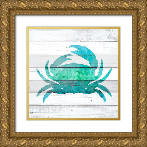 Watercolor Sea Life 1 Gold Ornate Wood Framed Art Print with Double Matting by Kimberly, Allen
