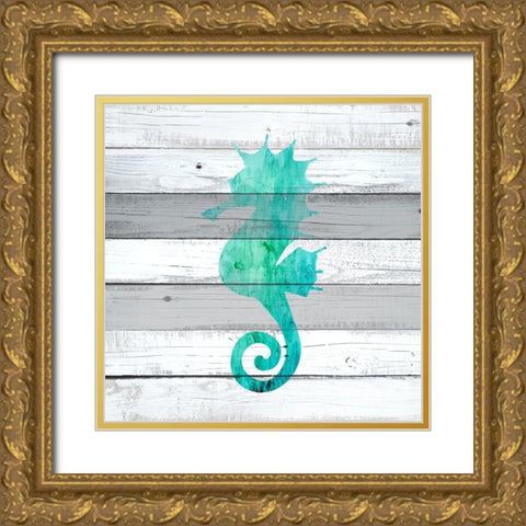 Watercolor Sea Life 2 Gold Ornate Wood Framed Art Print with Double Matting by Kimberly, Allen