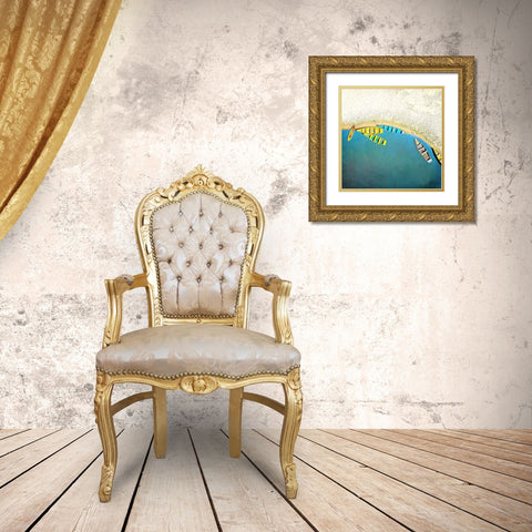 Lakes Edge Gold Ornate Wood Framed Art Print with Double Matting by Kimberly, Allen