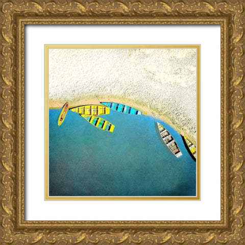 Lakes Edge Gold Ornate Wood Framed Art Print with Double Matting by Kimberly, Allen