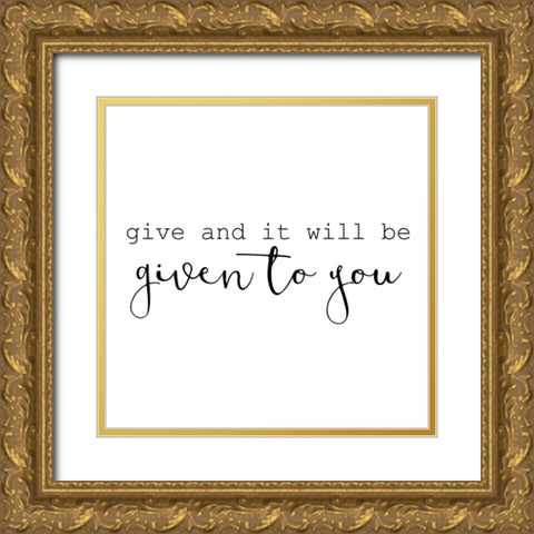 His Love 1 Gold Ornate Wood Framed Art Print with Double Matting by Kimberly, Allen
