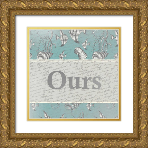 Ours Gold Ornate Wood Framed Art Print with Double Matting by Allen, Kimberly