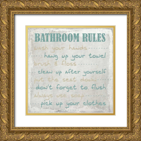 Stone Shell Rules Gold Ornate Wood Framed Art Print with Double Matting by Allen, Kimberly