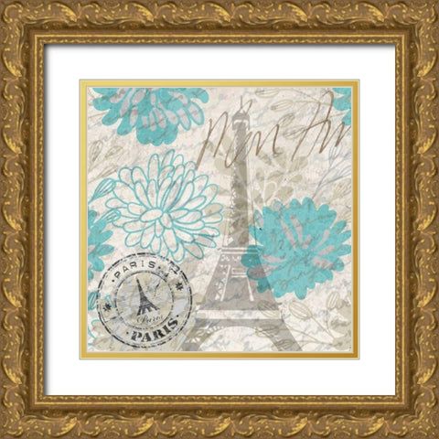 Mon Amour 3 Gold Ornate Wood Framed Art Print with Double Matting by Allen, Kimberly