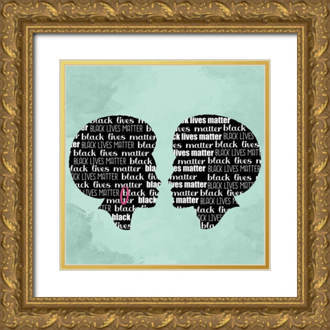 BLM Square Gold Ornate Wood Framed Art Print with Double Matting by Allen, Kimberly