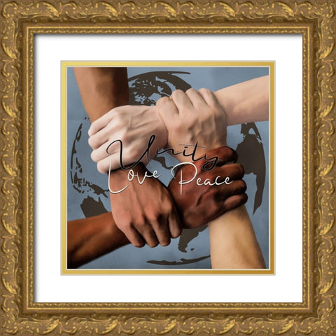 Unity 2 Gold Ornate Wood Framed Art Print with Double Matting by Allen, Kimberly