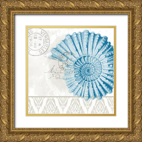 By the Sea 3 Gold Ornate Wood Framed Art Print with Double Matting by Allen, Kimberly