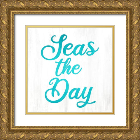 Seas the Day 3 Gold Ornate Wood Framed Art Print with Double Matting by Allen, Kimberly