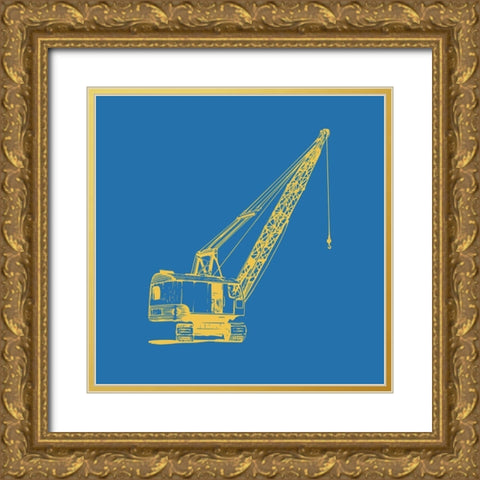Construction 1 Gold Ornate Wood Framed Art Print with Double Matting by Allen, Kimberly