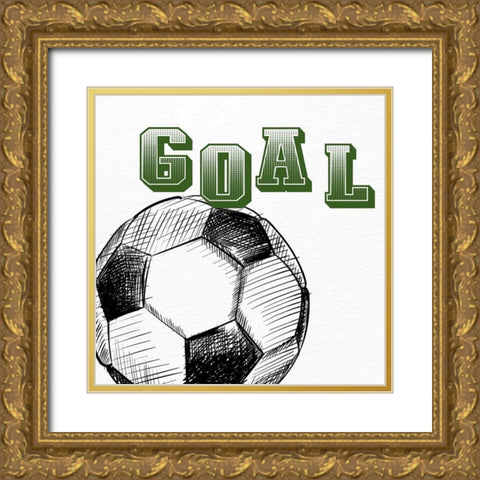 Goal Gold Ornate Wood Framed Art Print with Double Matting by Allen, Kimberly