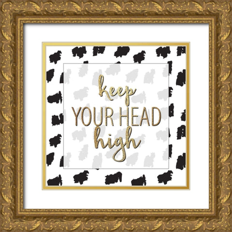 Head High Gold Ornate Wood Framed Art Print with Double Matting by Allen, Kimberly