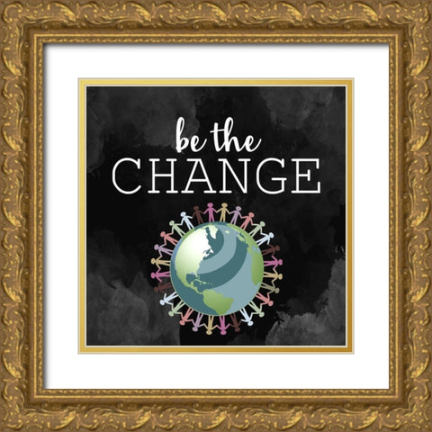 Change Gold Ornate Wood Framed Art Print with Double Matting by Allen, Kimberly