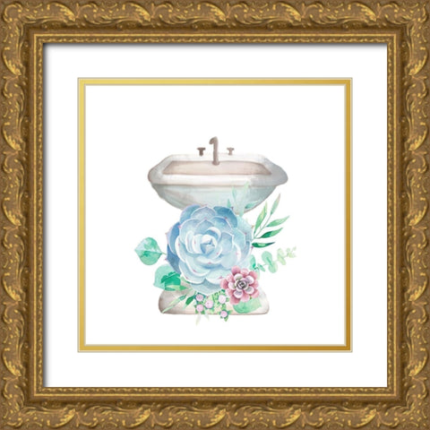 Relax Recharge 3 Gold Ornate Wood Framed Art Print with Double Matting by Allen, Kimberly