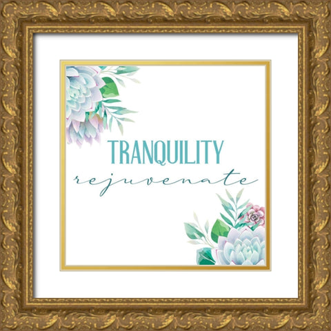 Relax Recharge 5 Gold Ornate Wood Framed Art Print with Double Matting by Allen, Kimberly
