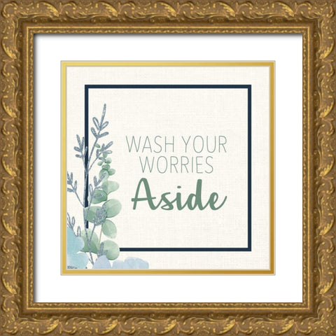 Wash 2 Gold Ornate Wood Framed Art Print with Double Matting by Allen, Kimberly