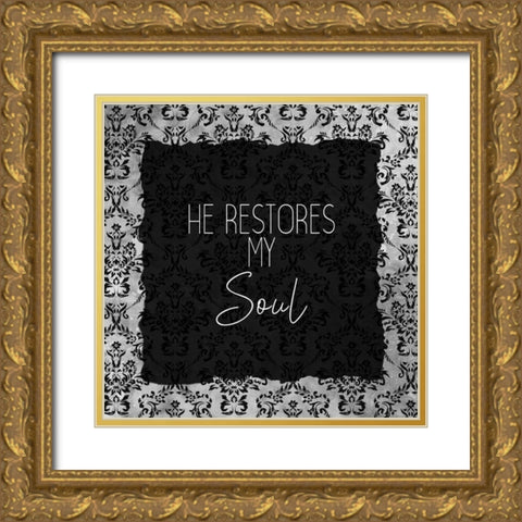 He Restores 4 Gold Ornate Wood Framed Art Print with Double Matting by Allen, Kimberly