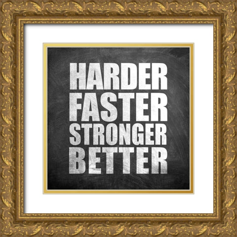 Harder Faster Gold Ornate Wood Framed Art Print with Double Matting by Allen, Kimberly