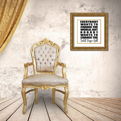 Change Square Gold Ornate Wood Framed Art Print with Double Matting by Allen, Kimberly