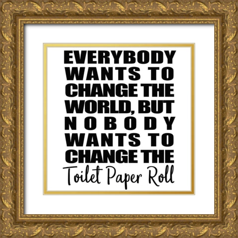 Change Square Gold Ornate Wood Framed Art Print with Double Matting by Allen, Kimberly