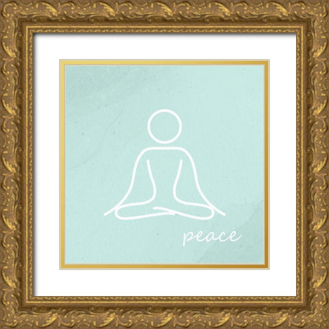Yoga 1 Gold Ornate Wood Framed Art Print with Double Matting by Allen, Kimberly