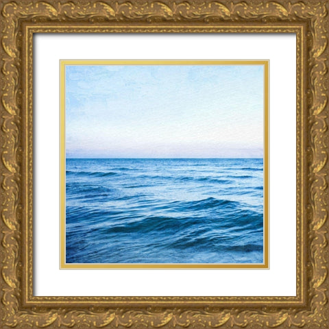 Seascape Gold Ornate Wood Framed Art Print with Double Matting by Allen, Kimberly
