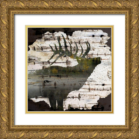 Birch Forest 1 Gold Ornate Wood Framed Art Print with Double Matting by Allen, Kimberly
