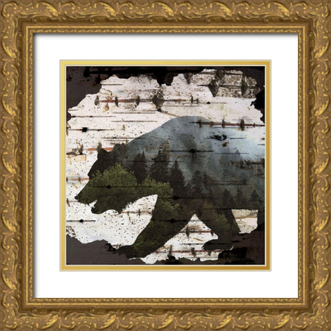 Birch Forest 2 Gold Ornate Wood Framed Art Print with Double Matting by Allen, Kimberly