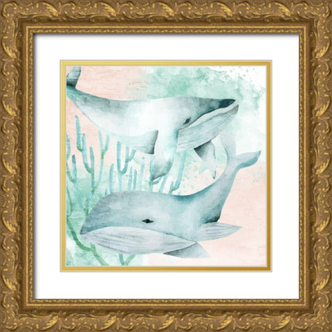 Whale Tail Gold Ornate Wood Framed Art Print with Double Matting by Allen, Kimberly
