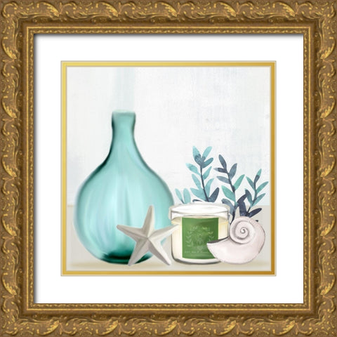 Escape Seaside 1 Gold Ornate Wood Framed Art Print with Double Matting by Allen, Kimberly
