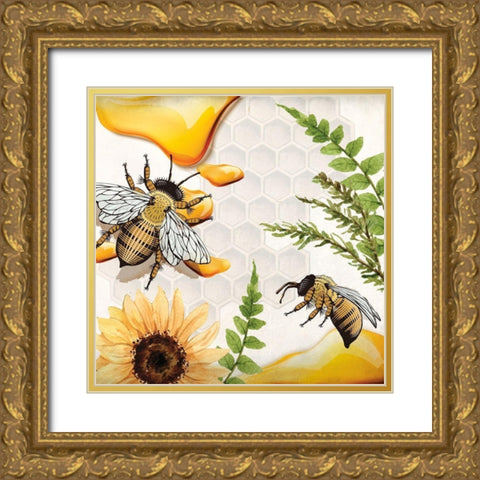 Bee Keeper 2 Gold Ornate Wood Framed Art Print with Double Matting by Allen, Kimberly