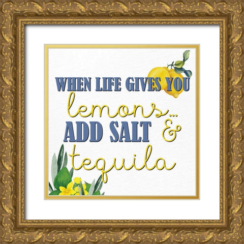 Lemon Tile 7 Gold Ornate Wood Framed Art Print with Double Matting by Allen, Kimberly