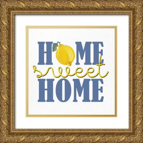 Lemon Tile 12 Gold Ornate Wood Framed Art Print with Double Matting by Allen, Kimberly