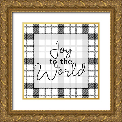 Joy to the World v2 Gold Ornate Wood Framed Art Print with Double Matting by Allen, Kimberly
