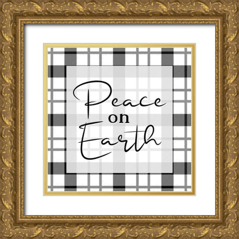 Peace on Earth v2 Gold Ornate Wood Framed Art Print with Double Matting by Allen, Kimberly