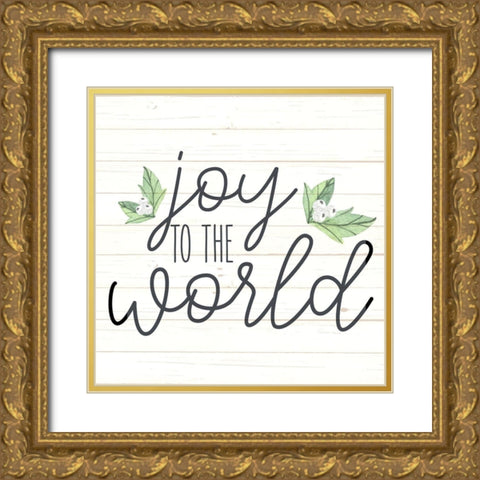 Joy Gold Ornate Wood Framed Art Print with Double Matting by Allen, Kimberly