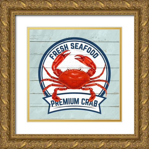 Fresh Crab Gold Ornate Wood Framed Art Print with Double Matting by Allen, Kimberly