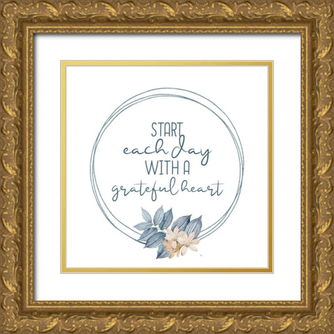 Blessings 9 Gold Ornate Wood Framed Art Print with Double Matting by Allen, Kimberly