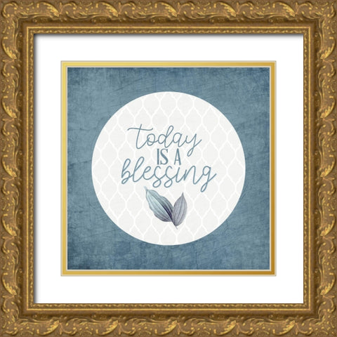 Blessings 13 Gold Ornate Wood Framed Art Print with Double Matting by Allen, Kimberly
