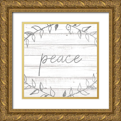 Christmas Romance 13 Gold Ornate Wood Framed Art Print with Double Matting by Allen, Kimberly