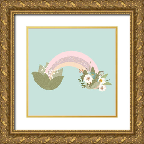 Rainbow Grow Gold Ornate Wood Framed Art Print with Double Matting by Allen, Kimberly