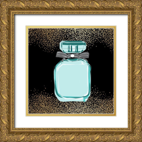 Teal Fashion 2 Gold Ornate Wood Framed Art Print with Double Matting by Allen, Kimberly